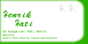 henrik hati business card